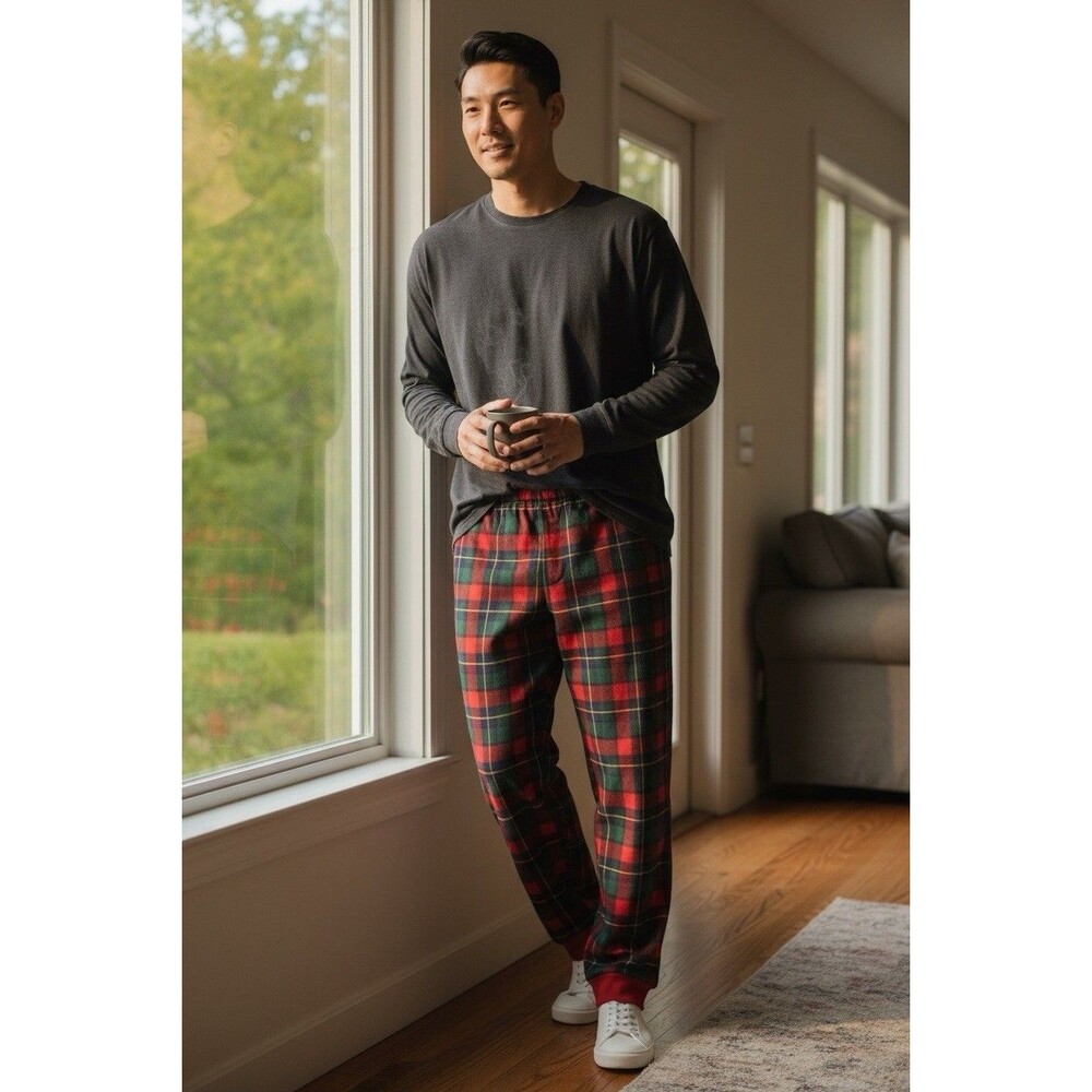 Pj Place Men’s Plus XXXL Plaid Holiday Christmas Pajama Buttom